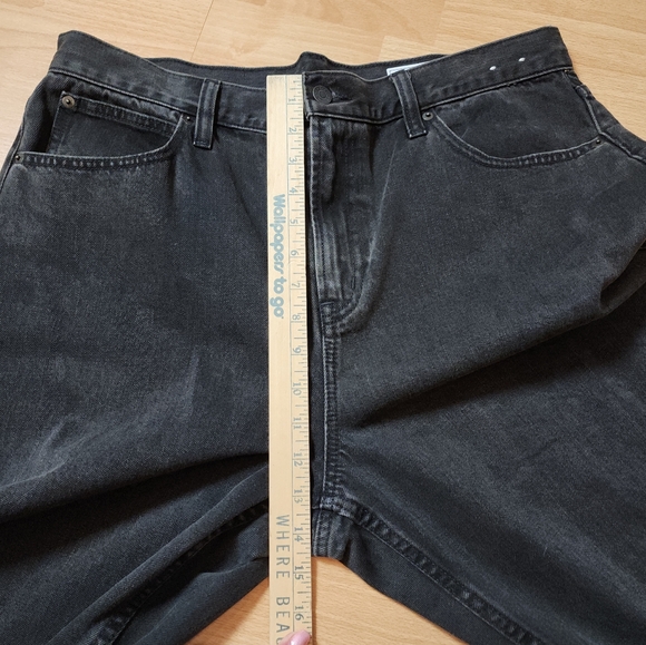 GAP Barrel Jeans Black High Rise Rigid Denim Women's Size 16 - Picture 8 of 16